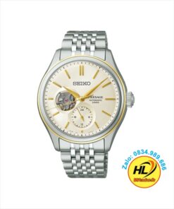 Đồng Hồ Seiko Presage Classic Series Open Heart in Delicate Cream Silk SARJ010
